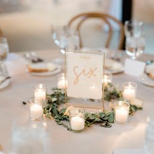 Wedding table number signs, table signs, reserved chair signs